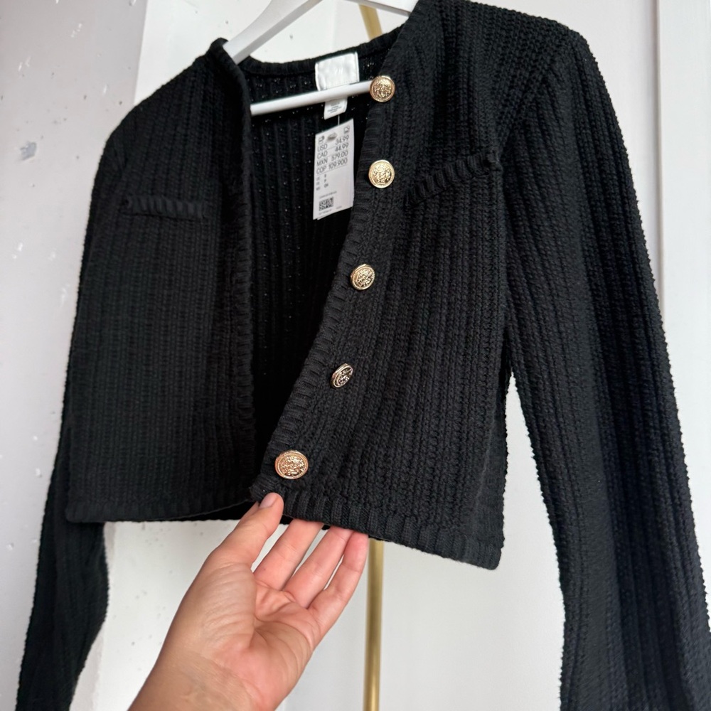 H&M Cropped Knit Cardigan